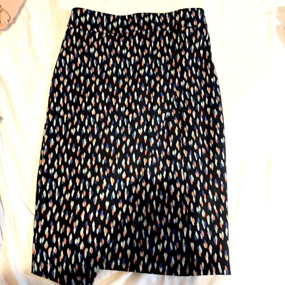 Anthropologie Maeve Navy Midi Skirt